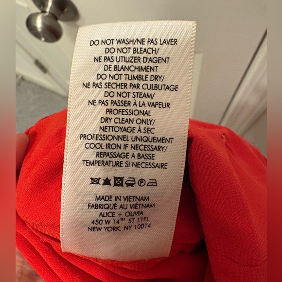 Alice + Olivia Red Halter Wide-Leg Jumpsuit - Picture 6 of 7